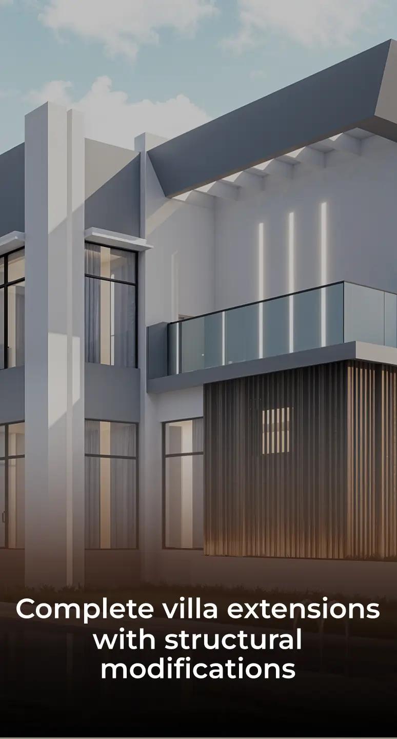 Complete home extensions with structural modifications